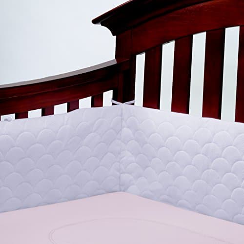 Lifenest Breathable Padded Mesh Crib Bumper (Lilac)
