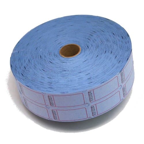 Fun Express - Blue Blank Double Roll Raffle Tickets - VBS Vacation Bible School Supplies/Decor - 2000 Sets