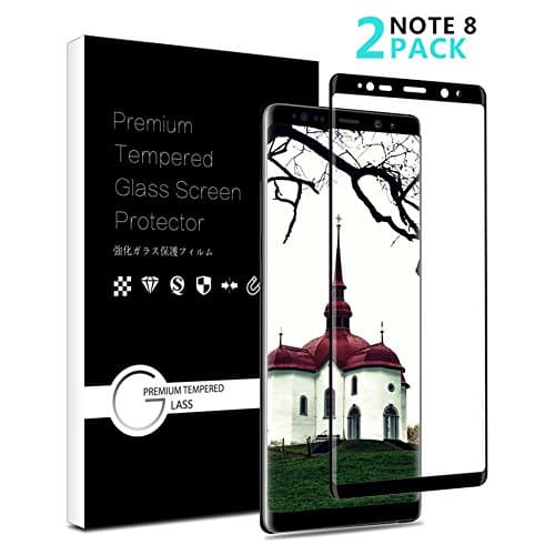 Galaxy Note 8 Glass Screen Protector, Liaointec 2 pack 3D Curved Case Friendly Bubble Free Full Coverage Tempered Glass, 9H Hardness Anti-Scratch Screen Protector for Samsung Note 8