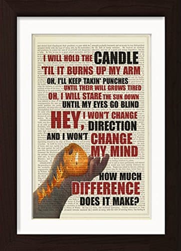 Pearl Jam Inspired Indifference Lyric Mounted / Matted Ready To Frame Dictionary Art Print