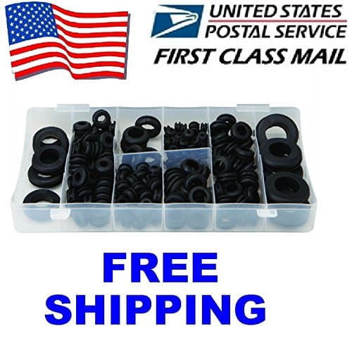 180 pc Rubber Grommet Assortment Set Firewall Wiring Electrical Wire Gasket Kit