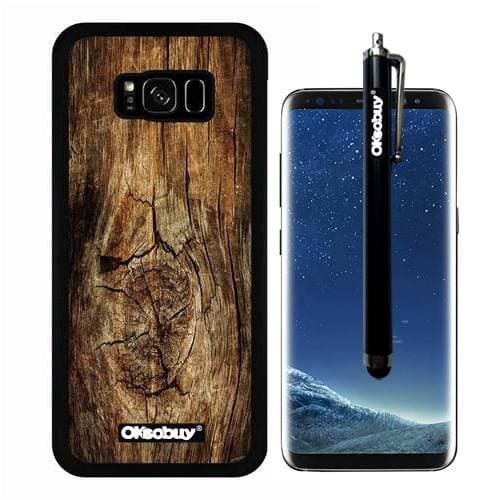 Galaxy S8 Plus Case, Dark Small Rings Wood Texture Case, OkSoBuy Ultra Thin Soft Silicone Case for Samsung Galaxy S8 Plus - Dark Small Rings Wood Texture