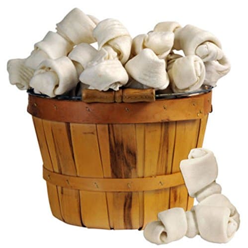 Monster Hide 100% Premium Rawhide Knotted Bone 3-3.5in (50-Pack)