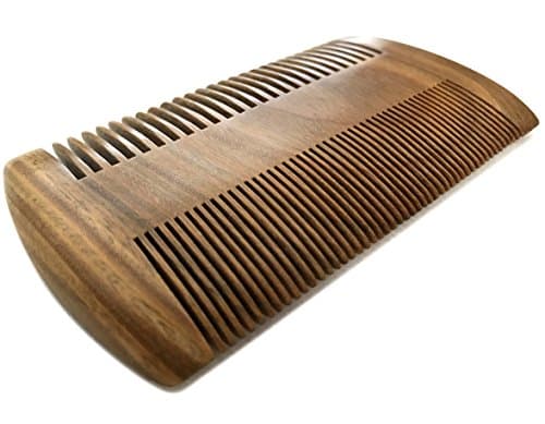 Wood Beard Comb | Wise Owl | beardcomb-2 | Crafted Quality 100% Sandalwood Men's Grooming Tool | Optimal Pocket Size | Anti-Static &amp; Hypoallergenic | Dual Action | Environmentally Friendly