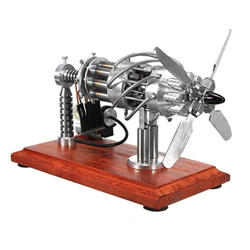 Winnerbe 16 Cylinder Hot Air Stirling Engine Motor Model Creative Motor Engine Toy Engine