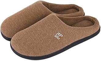 Men's & Ladies' Classic Memory Foam Plush House Slippers, Spring Summer Breathable Indoor Outdoor Shoes