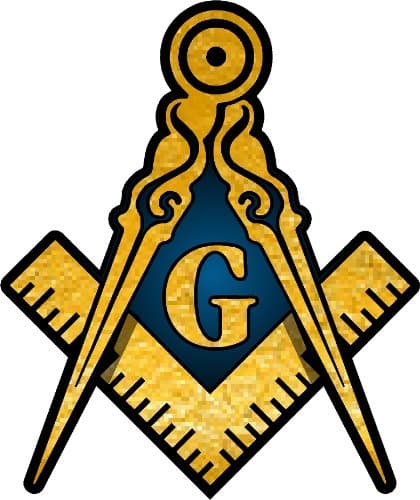 ProSticker 004.2PK (Two) 4" Masonic Series Freemason Compass Square Decal Sticker