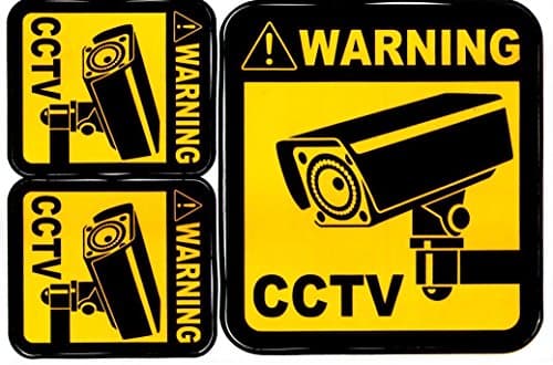 "5 Sheets" CCTV Camera Sticker Decal