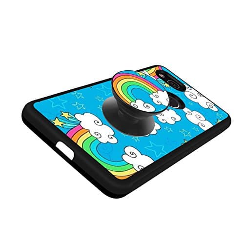 Google Pixel XL 2 Rainbow Case, Customizable TPU Shock Absorption Protective Pixel XL2 Case Cover with Multifunction Pop Mount Holder for Google Pixel 2 XL - Rainbow