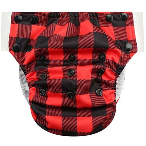 HappyEndings Toddler/Kid Pull On Reusable Cloth Diapers/Training Pants (Medium, (Fits 35-50lbs), Buffalo Plaid)