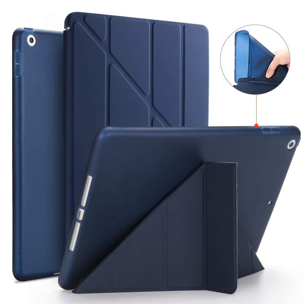 iPad Case 6th Generation - iPad 9.7 2017 2018 Origami Ultra Lightweight Case Cover with Multi-Angle Stand, Auto Wake/Sleep, Shockproof - A1822 A1823 MR7F2LL/A MR7F2LL/A (Blue)