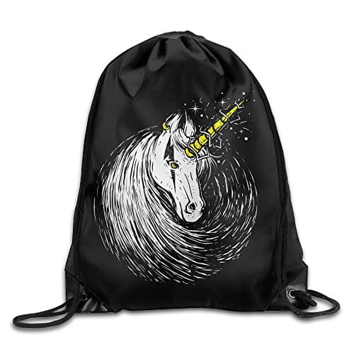 Creative Design Scar Unicorn Drawstring Backpack Sport Bag For Men And Women