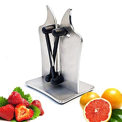 Bavarian Edge Kitchen Knife Sharpenr - Professional Kitchen Knife Sharpener for Sharpens, Hones, Polishes Serrated, Beveled, Standard Blades, Sharpens as Seen on TV.Mother's Day Gift