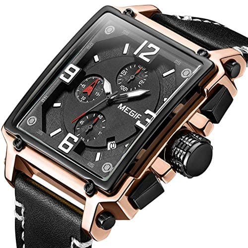 Men's Automatic Mechanical Watch Waterproof Straps Soft Leather Silicone Replacement Band Multi-function Timekeeping Calendar