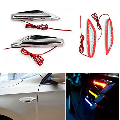 CHAMPLED 1 Pair Universal Blade LED Car Steering Light Fender Turn Signal Side Light BMW M BENZ AUDI VW VOLKSWAGEN VOLVO JAGUAR