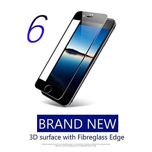 Judacom iPhone 6/6S/6 Plus/6S Plus Edge-to-Edge 3D Tempered Glass Screen Protector (5.5" White)