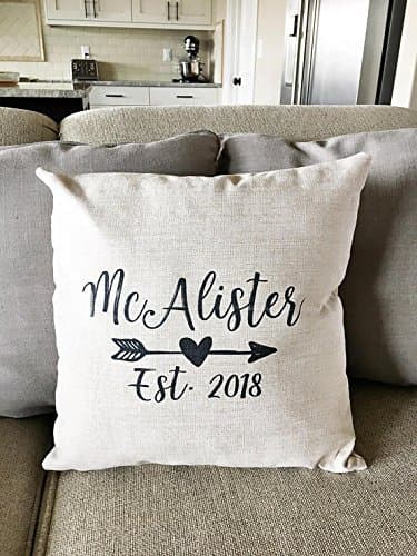 100% spun polyester poplin fabric Individually Monogram Pillow Cover - Personalized Name Throw Pillow Cover - House Decor - House Pillow Covers - Rustic Pillow - Rustic Decor