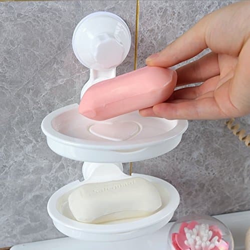 Creative Sucker Soap Rack Bathroom Double Soap Box