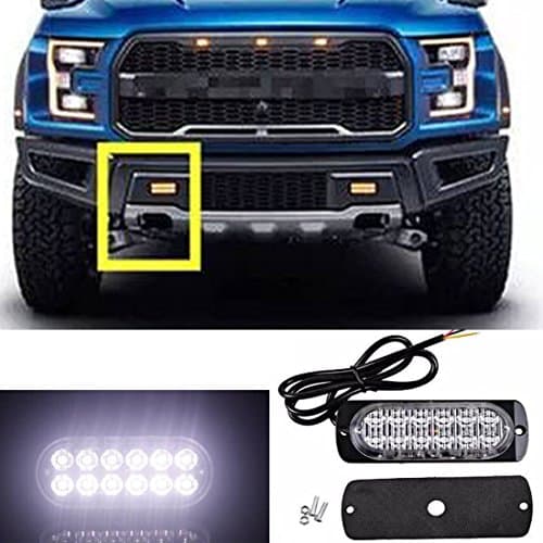 4X Surface Mount White 36W 12-LED Warning Hazard Emergency Flash Strobe Light Bar Car Truck 12V-24V (White)