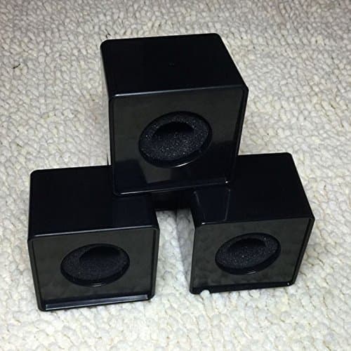ABS Mic Microphone Interview Square Cube Logo Flag Station 39mm Hole (Black)