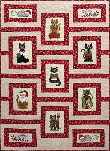 Patchwork Plus VA Christmas Cats Quilt Kit