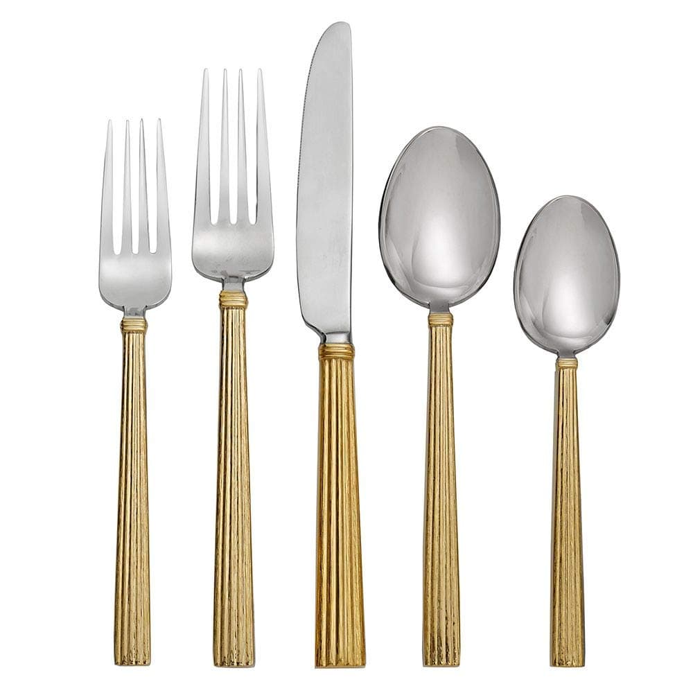 Michael Aram Wheat Gold 5-Piece stainless Flatware Set (1 Place setting)