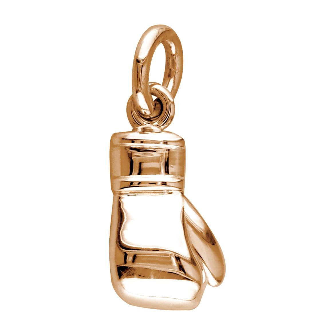 Solid Boxing Glove Charm in 14k Pink (Rose) Gold