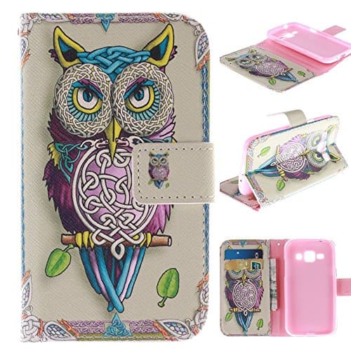 Galaxy E7 Case Samsung Galaxy E7 Kickstand Case,Bat King Big Eyes Owl Pattern Premium Leather Wallet Flip Kicstand Case Cover With Magnetic Closure For Samsung Galaxy E7