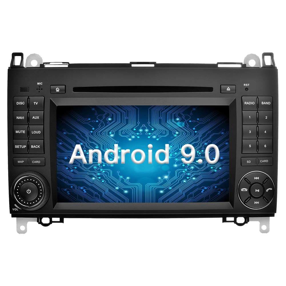 Ohok Android 9.0 Head Unit for Mercedes-Benz Octa Core 4G+32G Fastboot Sat Nav DVD Player 7 Inch Touch Screen 2 Din GPS Radio Support Bluetooth,WIFI,DAB+,Phone Mirror,Subwoofer,OBD2,USB/SD,SWC,AUX