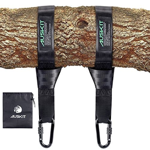 Tree Swing Hanging Kit Holds 2200lbs, 4.6 FT Long Waterproof Swing Straps with 2 Safe Carabiner Hook, Easy &amp; Fast Swing Hanger Installation to Tree, Perfect For Swing set, Hammocks By AusKit