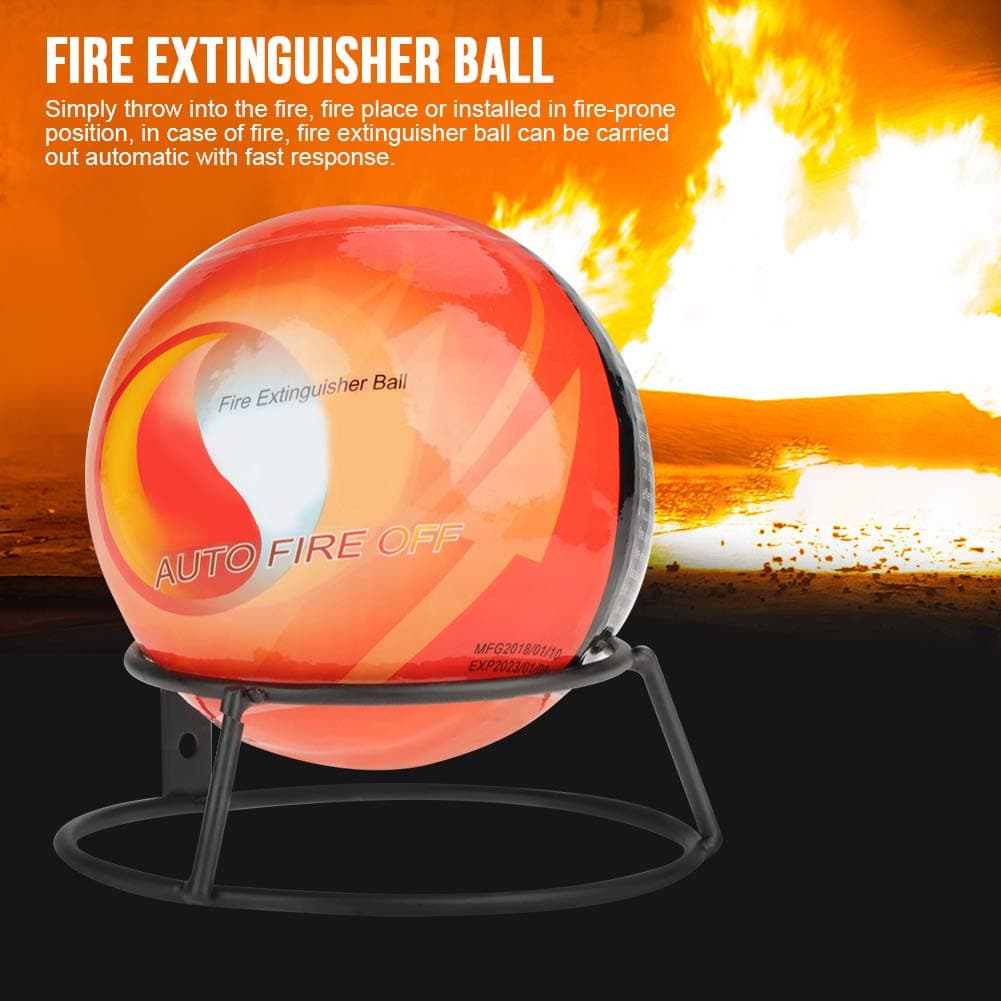 Fire Extinguisher Ball 0.5/1.3kg Fire Ball Automatic Stop Fire with 1 x Wall Mounting Bracket/2 x Screw/2 x Wall Plug (0.5kg)