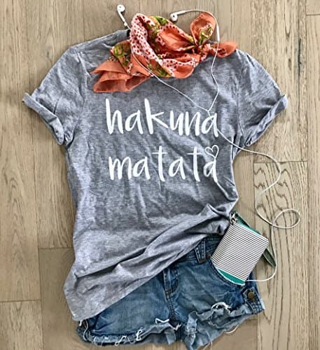 Hakuna Matata. SIZE LARGE. Hand Screen Printed With Eco Water Based Ink. Disney Love T Shirt. Cool T Shirt. Disney Trip Shirt. Unisex Fit. Crew-Neck Shirt.