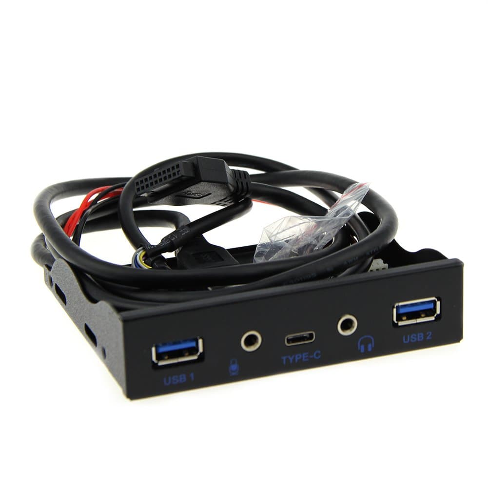 Amebay 3.5 Inch Front Panel USB Hub 2port 3.0, USB 3.1, USB 2.0 for Computer Case
