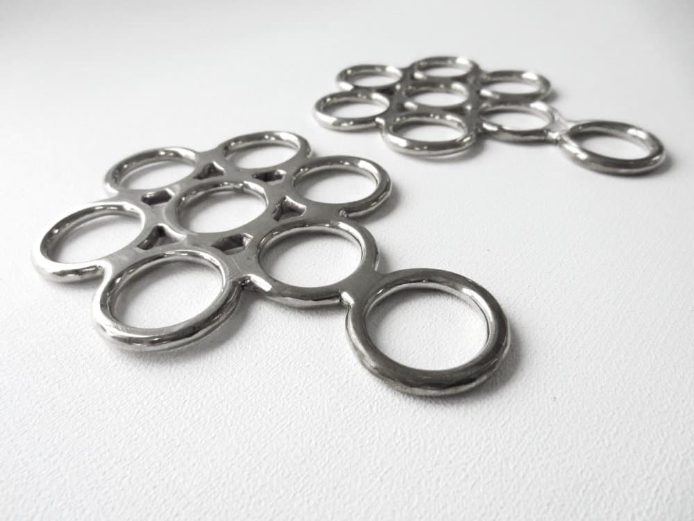 PS Products Bit Loser Hackamore Bridle Flower, Silver