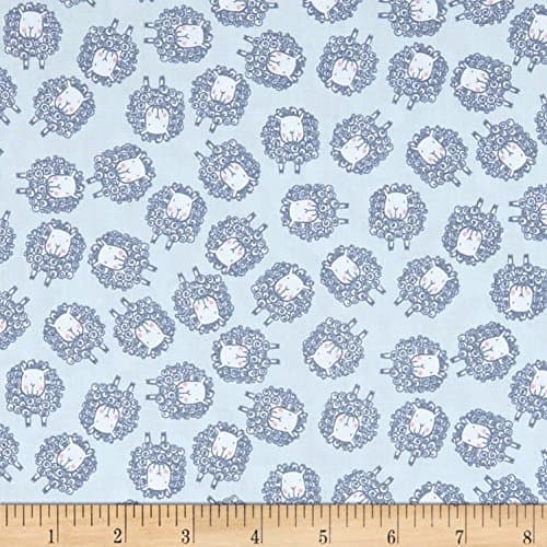 Dear Stella Designs Deja Moo Sheep Cloud Fabric by The Yard