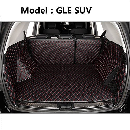 Cool Car Custom fit Cargo Mat boot liner Waterproof Full covered cargo liners Leather Boots Liner Pet Mats for Honda CRV (2016-2018, Black with red stitches)