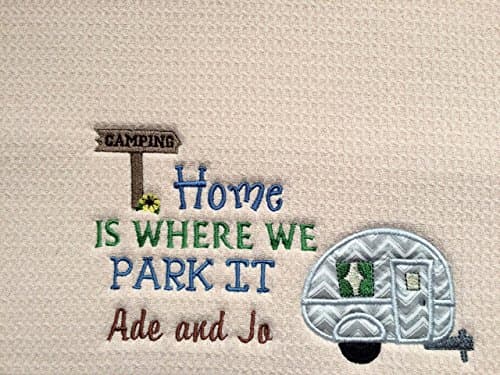 Premium Custom Dish Drying Mat, Coffee Mat for Your RV,. Trailer Decor, Schroeder and Tremayne 16"x18" Mat, Very Durable, Machine Wash and Dry (Option for Name)