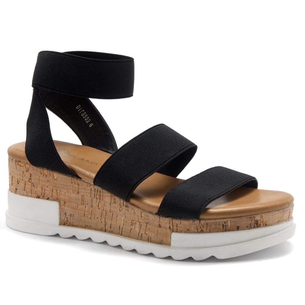 Shoe Land DIRASSA Women's Open Toe Ankle Strap Platform Wedge Sandals