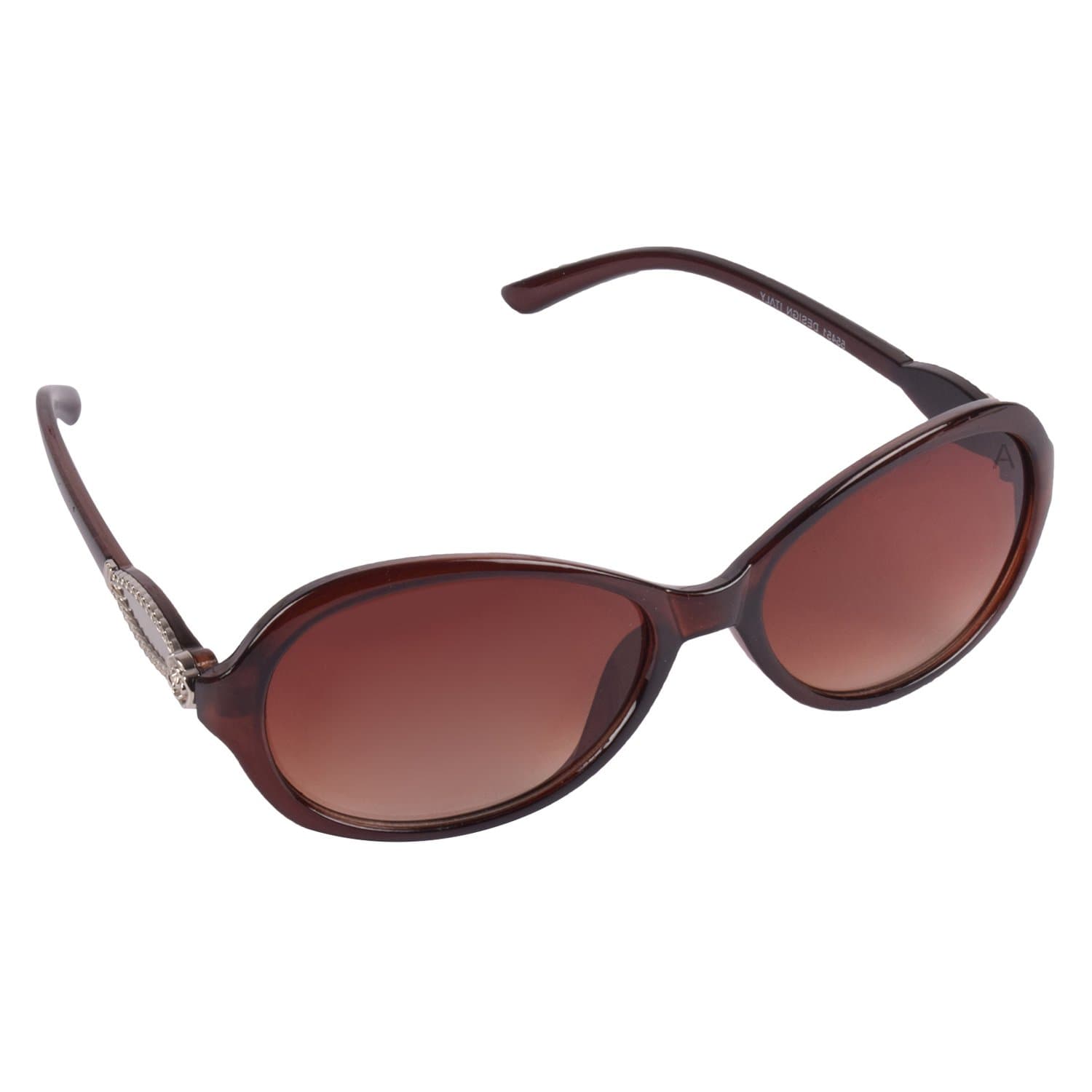 Gradient Rectangular Unisex Sunglasses - (top key ladies brn|40|Grey Color Lens)