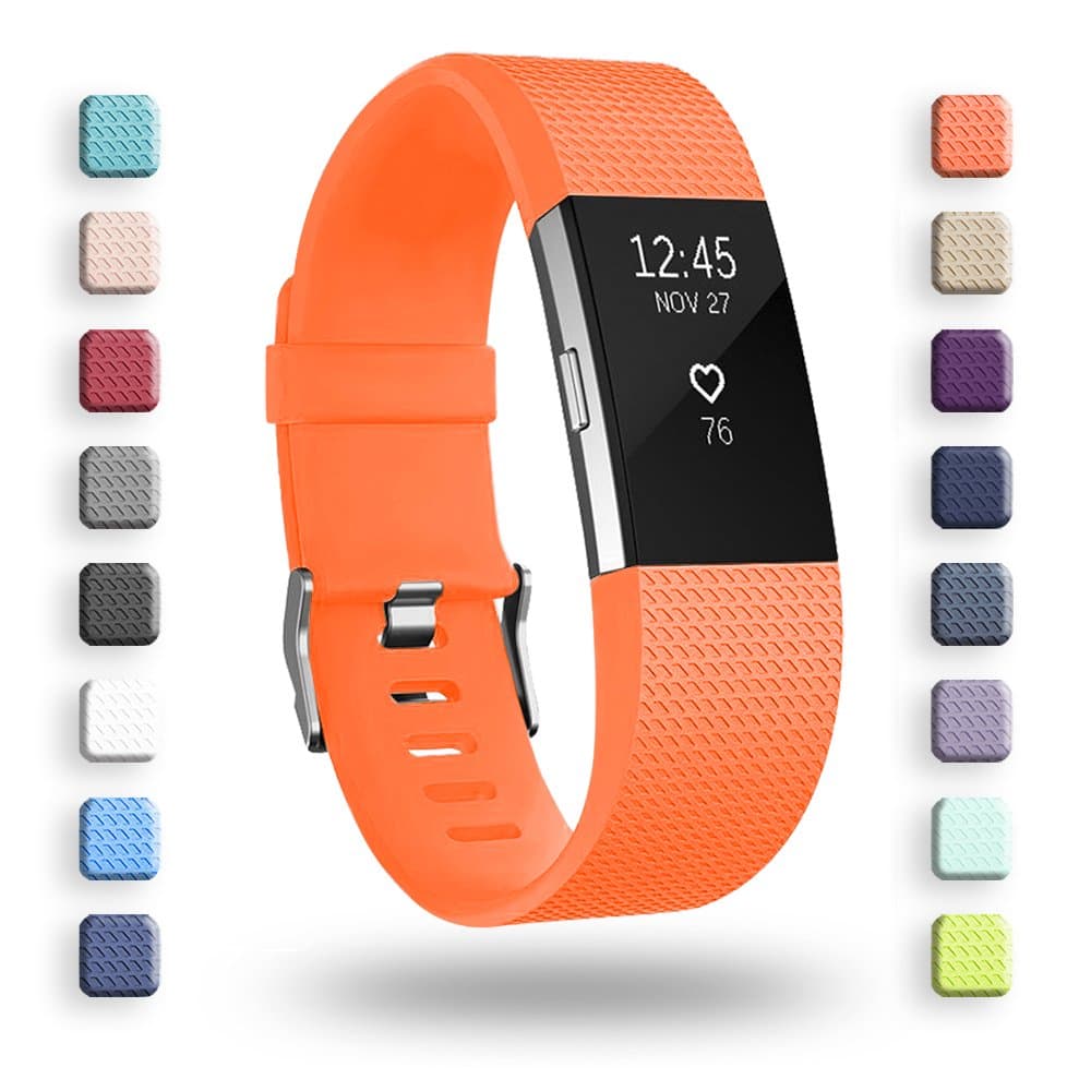 POY Replacement Bands Compatible for Fitbit Charge 2, Classic & Special Edition Adjustable Sport Wristbands