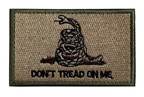 Don't Tread on Me Tactical Patch military Morale Patch, Beige