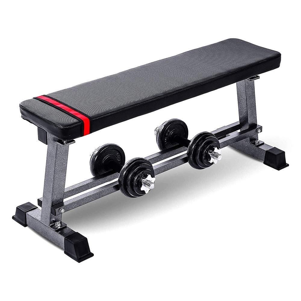 DHINGM Flat Weight Lifting,Press Bench, Legs Barbell Flat Bench Press Dumbbell Weight Lifting, for Multi-Purpose Weight Training and Ab Exercises