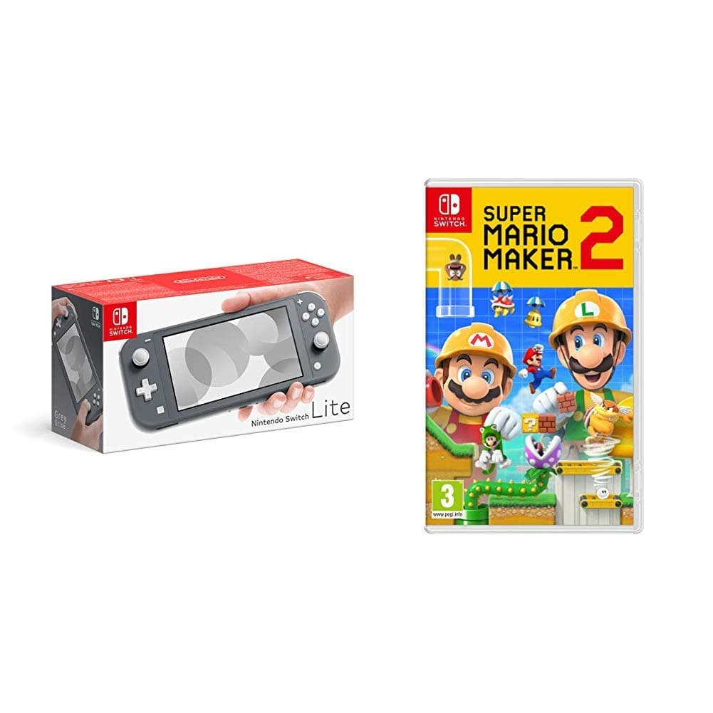 Nintendo Switch Lite - Grey + Super Mario Maker 2 Standard Edition