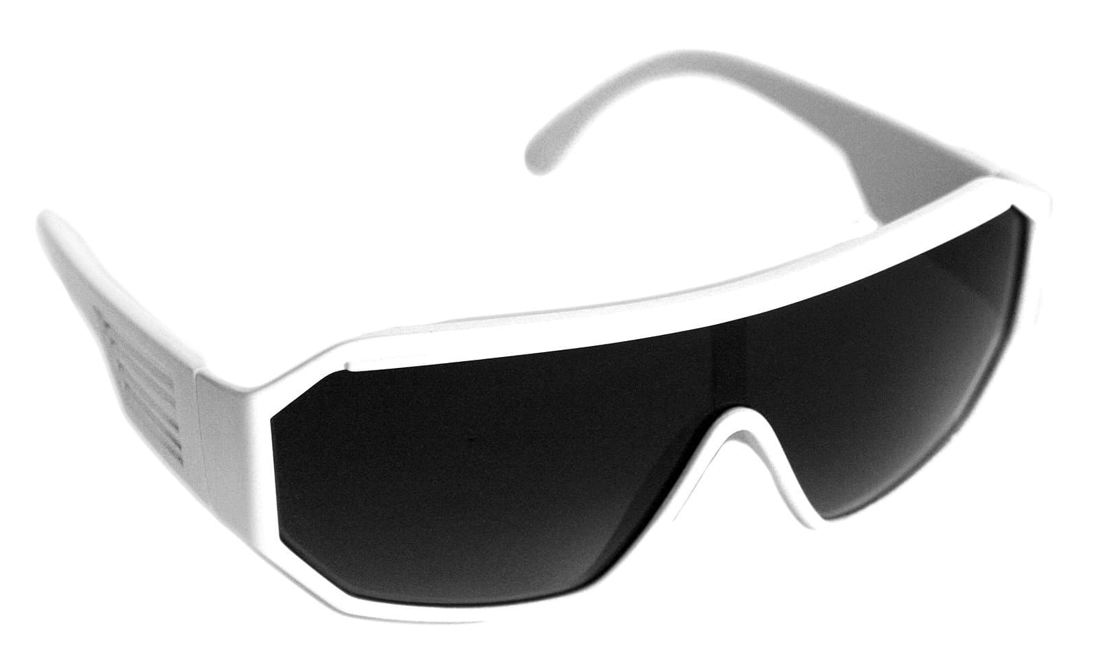 Rasslor White Retro Shield Sunglasses