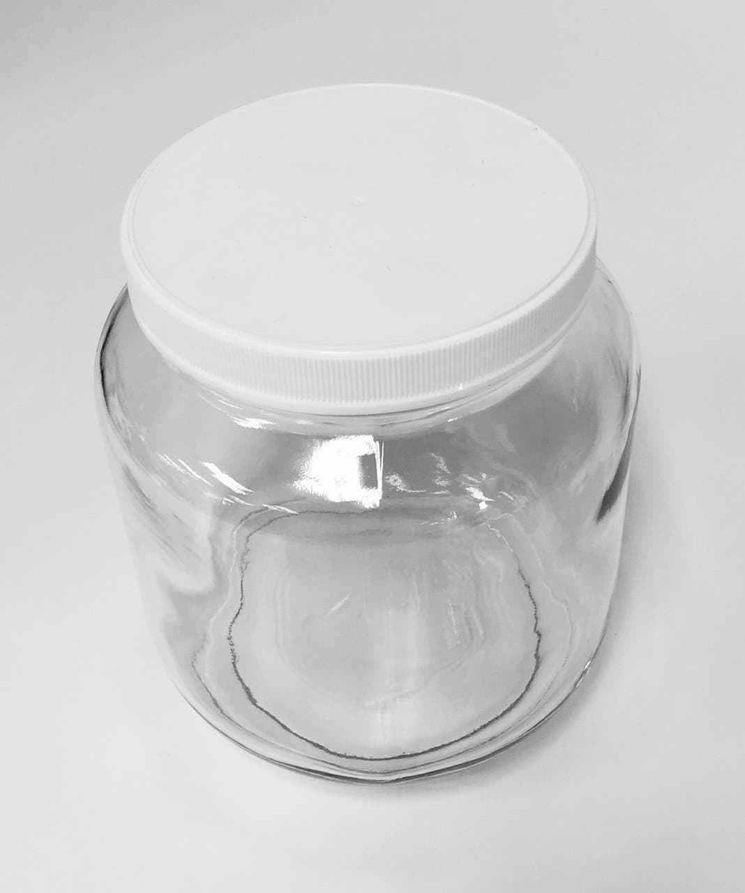 HALF GALLON GLASS JAR WITH PLASTIC LID (SINGLE JAR)