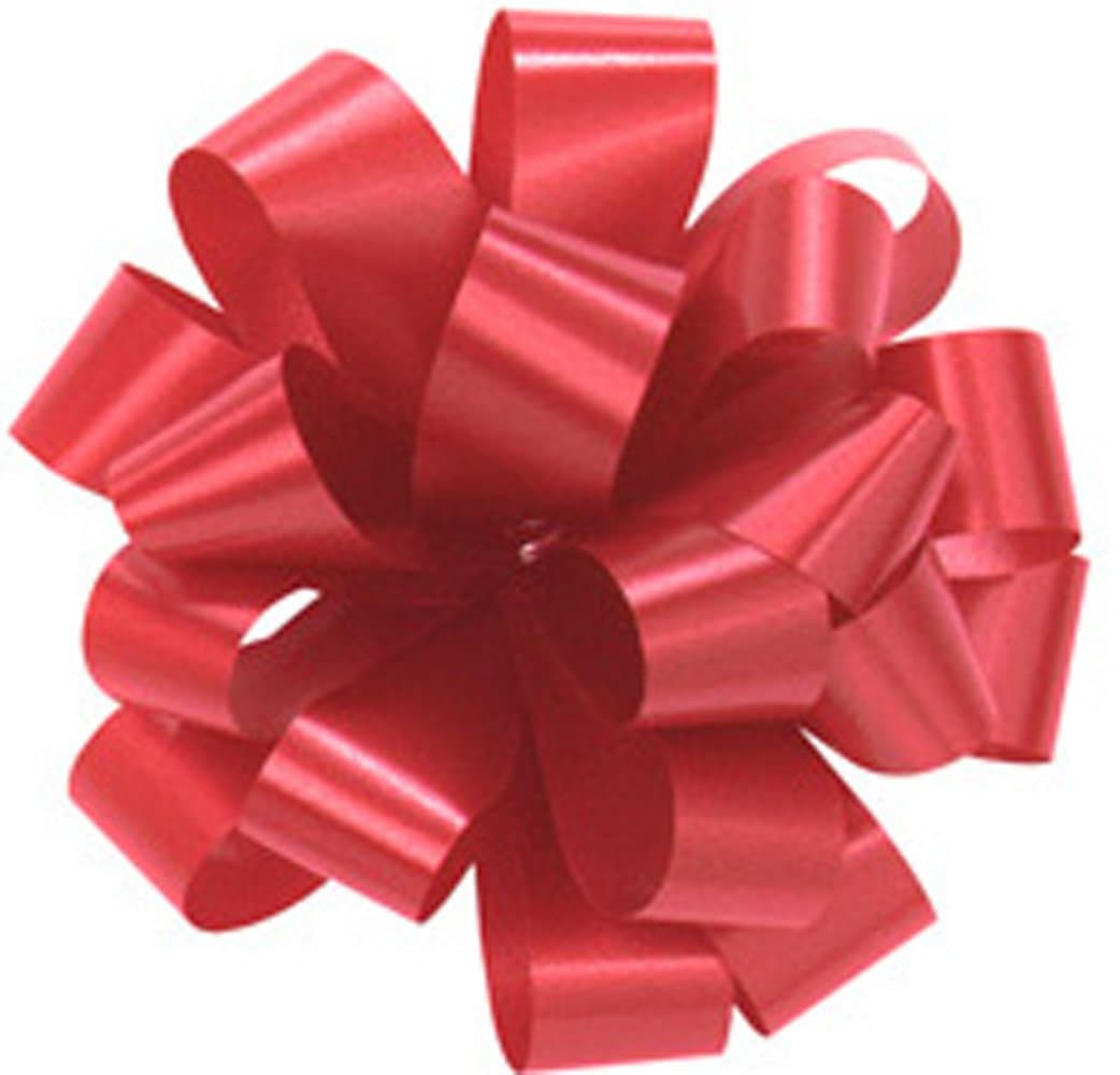 Pom Pom - Pull Out Bows 5 Inch Red Pkg/20