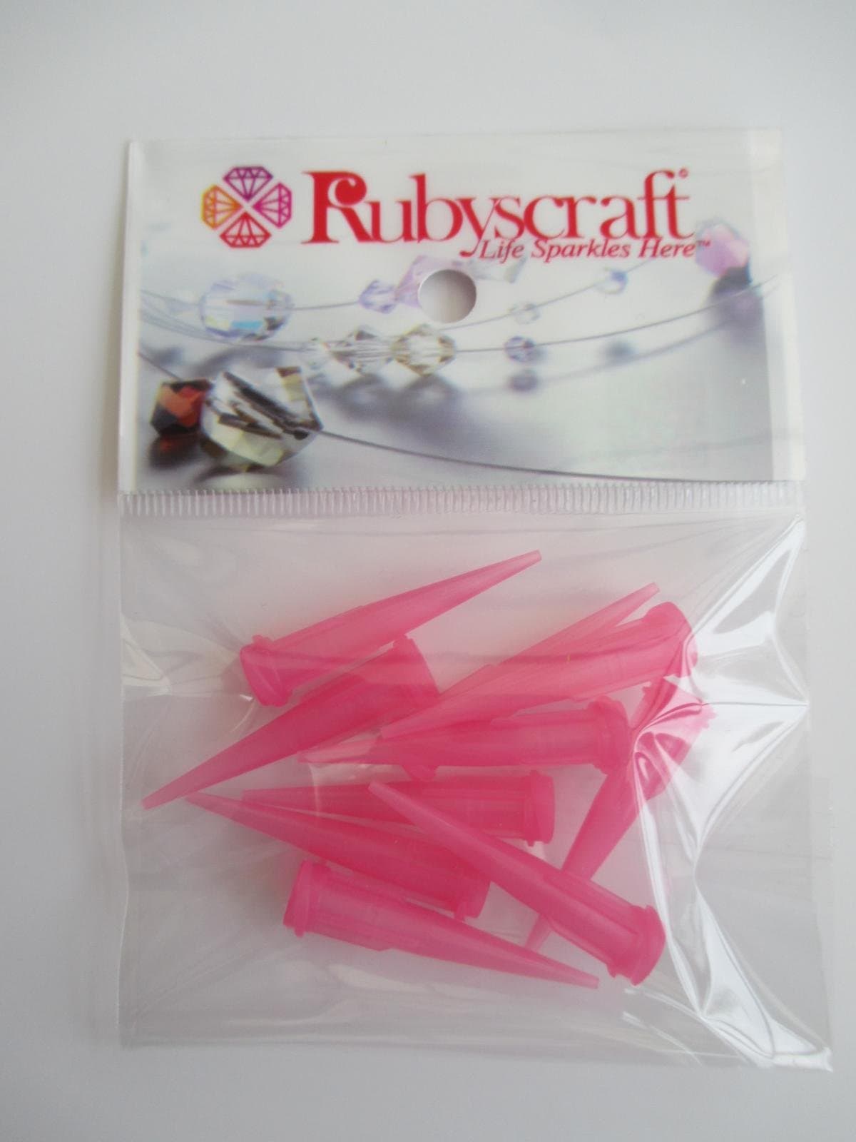10pcs Bright Pink 25g plastic Lock tip Nozzle for Luer Lock Syringe Craft Glue glaze Ideal for E6000 Bling my shoes Trademark UK00003085705