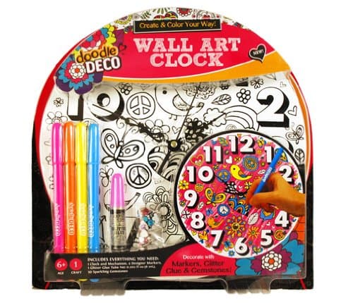 Doodle Deco Wall Art Clock