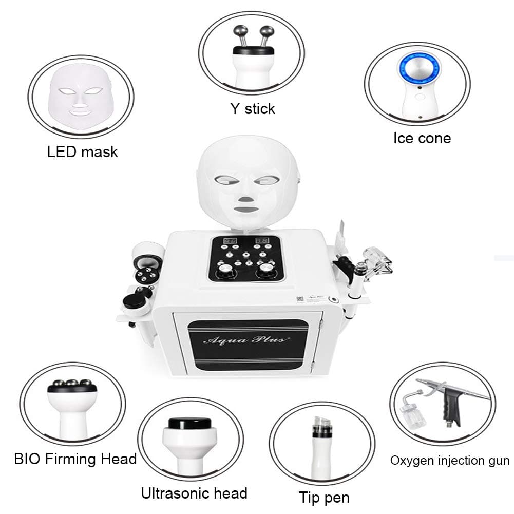 CGBF-7 in 1 Hydro Oxygen Beauty Machine Small Bubble Instrument for Vacuum Face Cleaning Shrink Pores Massage Lifting Moisturizing Rejuvenation