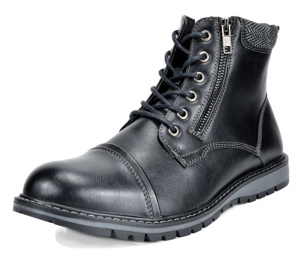 Bruno Marc Men's Apache Motocycle Combat Ankle Boots